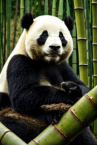 熊猫与竹林高清摄影图片2