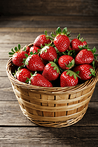 一篮子草莓高清摄影图