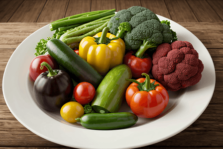 营养又美味的果蔬摆拍图2高清摄影图