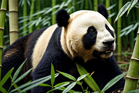 国宝熊猫与竹子高清摄影配图5
