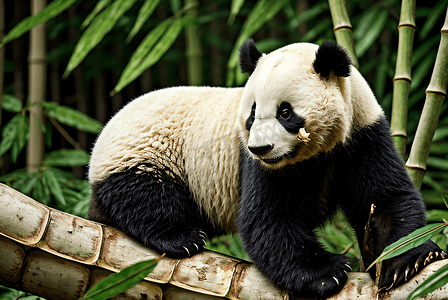 国宝熊猫与竹子高清摄影图7