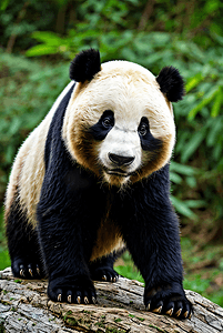 竹林里的可爱熊猫摄影图5
