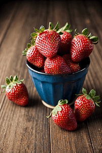 冬季新鲜草莓高清摄影照片2