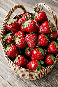 一篮子草莓高清摄影图片7