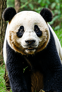 可爱熊猫与竹子摄影照片6