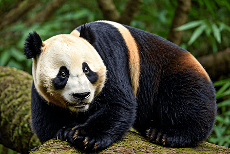 竹林里可爱的熊猫图片5