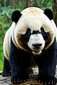 竹林，竹子，竹叶摄影照片_竹林里的可爱熊猫摄影配图