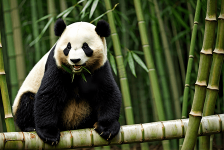 国宝熊猫与竹子高清摄影照片9