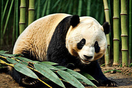 国宝熊猫与竹子高清摄影照片4