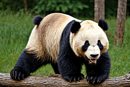 竹林里可爱的熊猫图片2