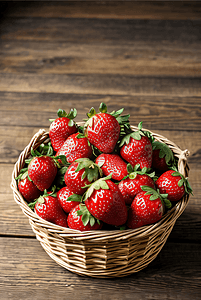 一篮子草莓高清摄影图片2