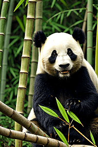 熊猫与竹林高清摄影照片4