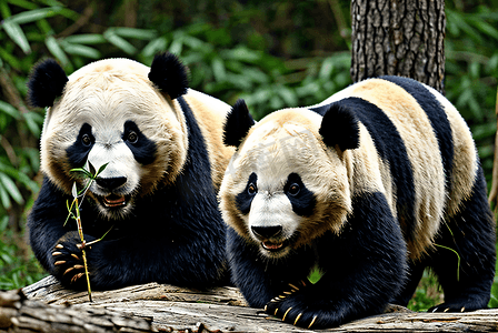 熊猫与竹子高清摄影配图6