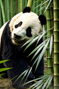 熊猫与竹林高清摄影图片8