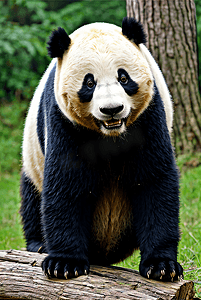 竹林里的可爱熊猫摄影配图5