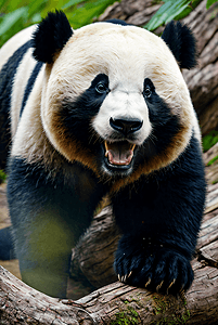 竹林里的可爱熊猫摄影图2