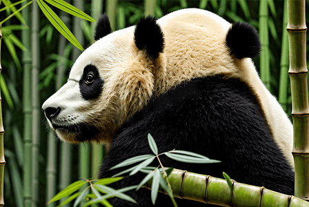 国宝熊猫与竹子高清摄影配图3