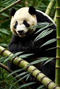 竹林，竹子，竹叶摄影照片_熊猫与竹林高清摄影照片0