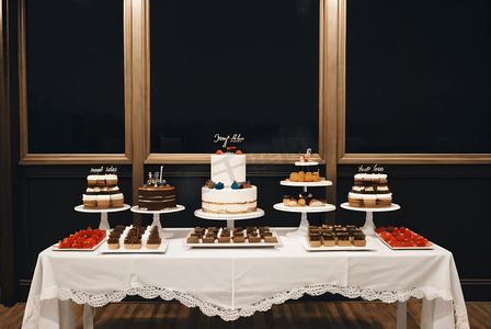 甜品桌上的蛋糕高清摄影配图5