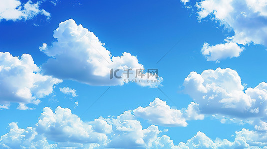 蓝天白云天气晴朗天空图片
