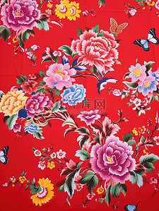 花卉设计背景背景图片_东北花棉袄背景花卉设计