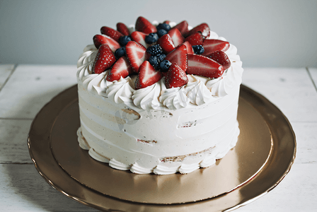 松软可口的双莓蛋糕摄影图8