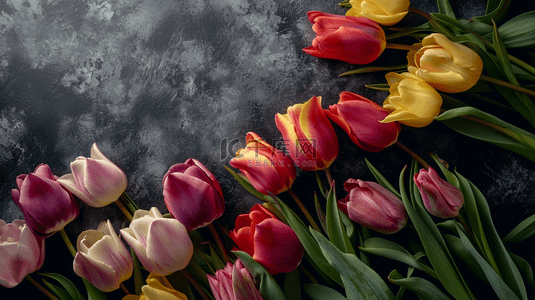 颜色鲜艳花朵花束郁金香图片背景图5
