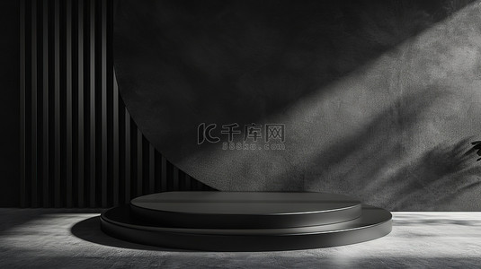 纯黑色图背景图片_黑色岩石电商展台设计图