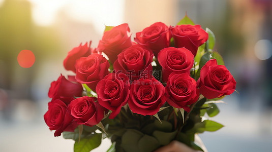 玫瑰花素材背景背景图片_一束红玫瑰花情人节背景素材