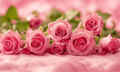 情人节粉色漂亮玫瑰花