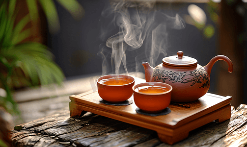 对坐饮茶摄影照片_饮茶文化中国茶道
