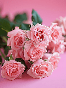 情人节漂亮粉色玫瑰花