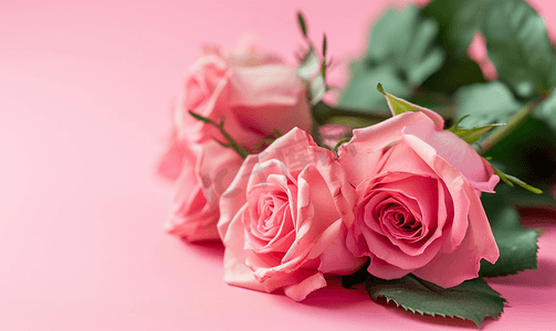 情人节粉色漂亮玫瑰花