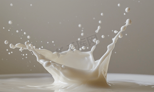 牛奶1冲泡摄影照片_飞溅的牛奶特写摄影2
