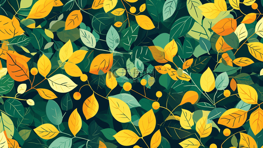 彩色各种各样树叶俯视画面背景图10
