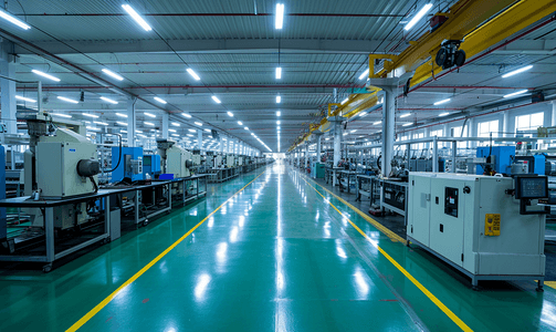 工业研发摄影照片_工业自动化生产组装生产线工厂车间