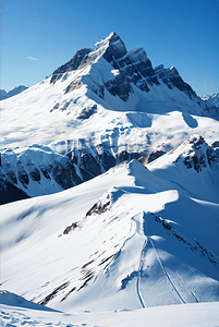 冬季高山山脉冰雪摄影照片4