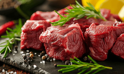 鲜肉汤包摄影照片_新鲜牛肉食材材料