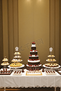 蛋糕甜品桌高清摄影图