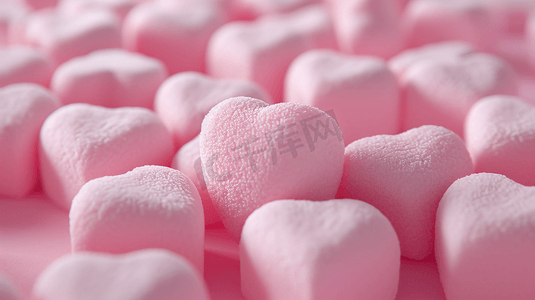 心型摄影照片_美味可口的粉色心型糖果5
