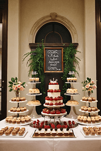 婚礼婚庆宴会典礼甜品桌摄影图
