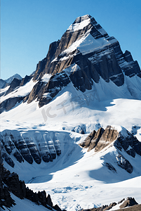冬季积雪下的山脉景观图6照片
