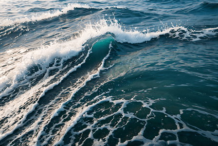 蓝色大海海浪摄影照片_蓝色大海浪花摄影配图6
