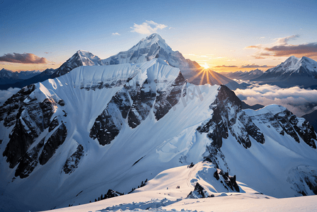 冬季寒冷雪山高山摄影图片3