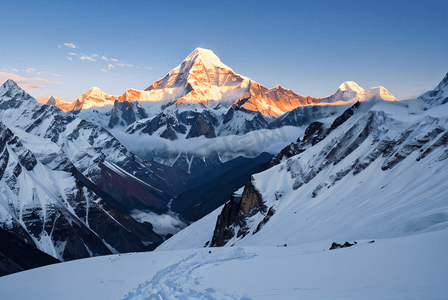 冬季寒冷雪山高山摄影图片9