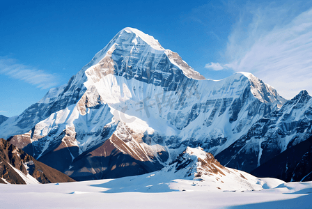 冬季寒冷雪山高山摄影配图7