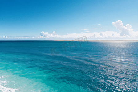 大海沙滩蓝天白云高清摄影图8