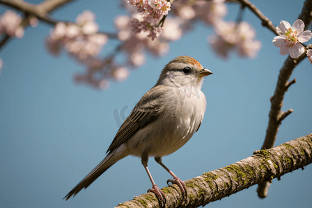春天树枝上的鸟儿摄影图65