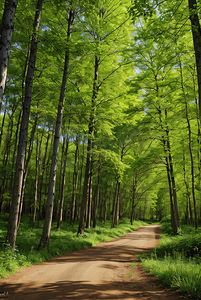 绿色树林高清摄影图