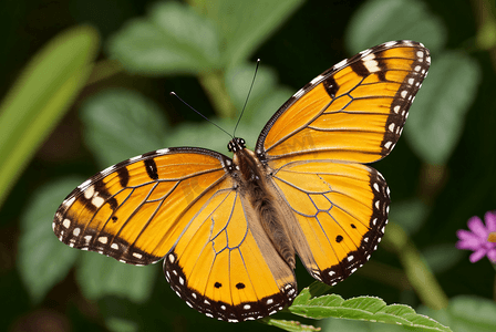 一直美丽的黄色蝴蝶摄影图片9